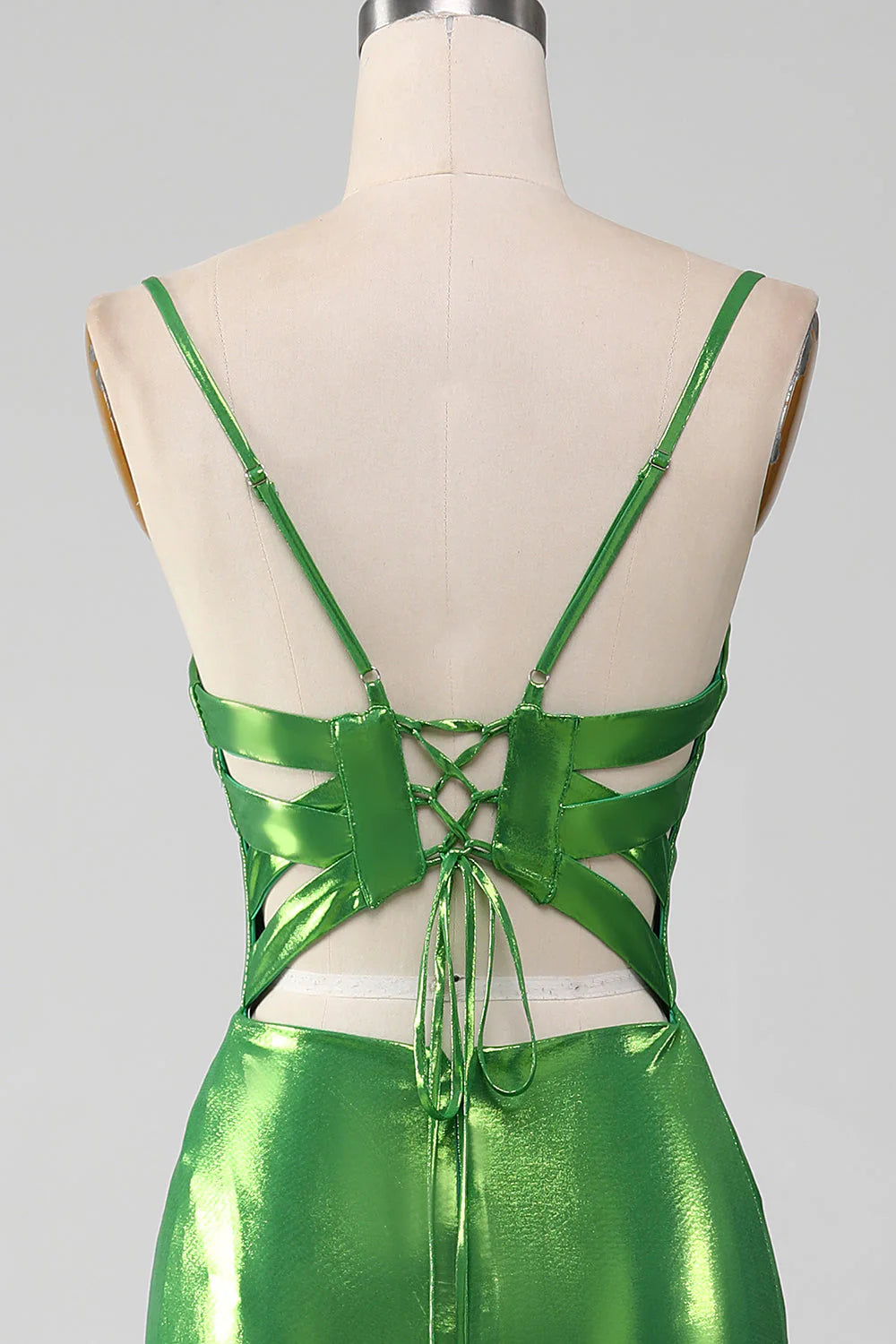 Vestido de fiesta sencillo de sirena rosa intenso brillante con abertura