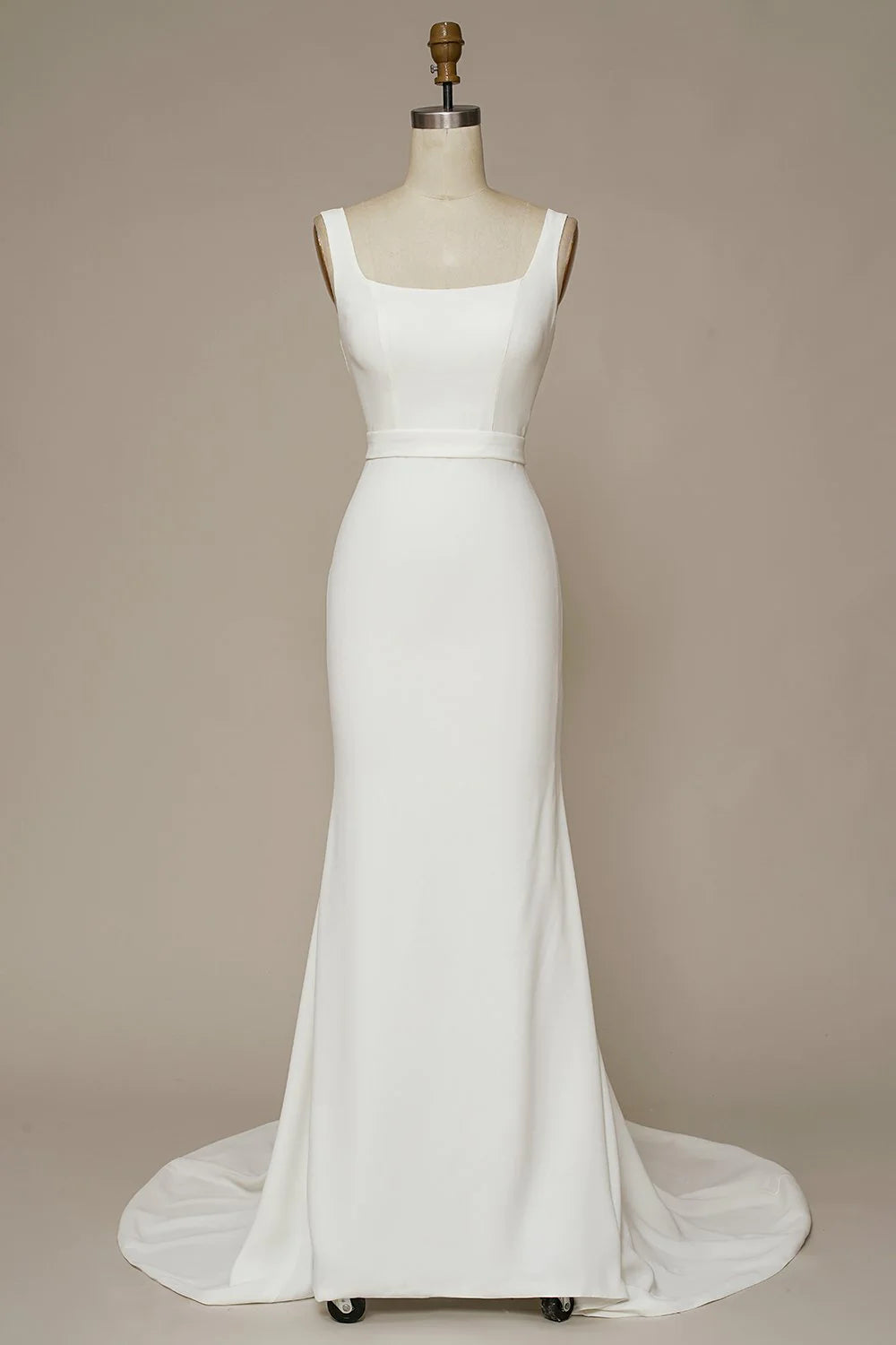 Meerjungfrau-Brautkleid mit quadratischem Ausschnitt