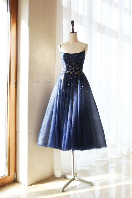 Tulle tea short prom dress