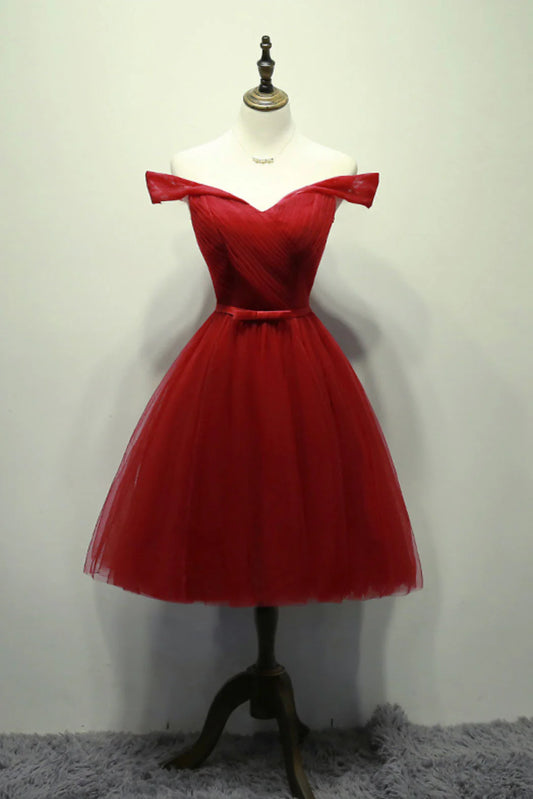 Tulle short prom dress