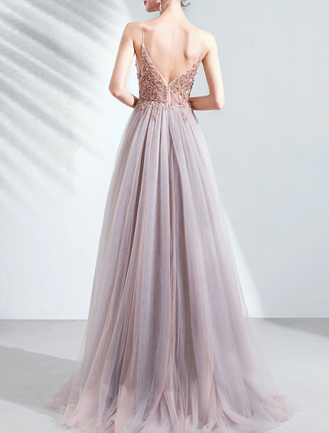 Vestido rosa de novia para brindis de boda, cena, reunión anual, cabestrillo, hilo ligero, pasarela, abertura alta, vestido de noche para boda.