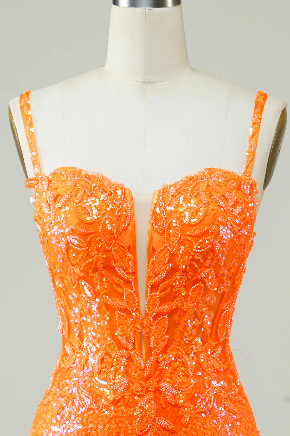Glitter Tight Corset Lace Up Back Sequin Homecoming Dress with Beading