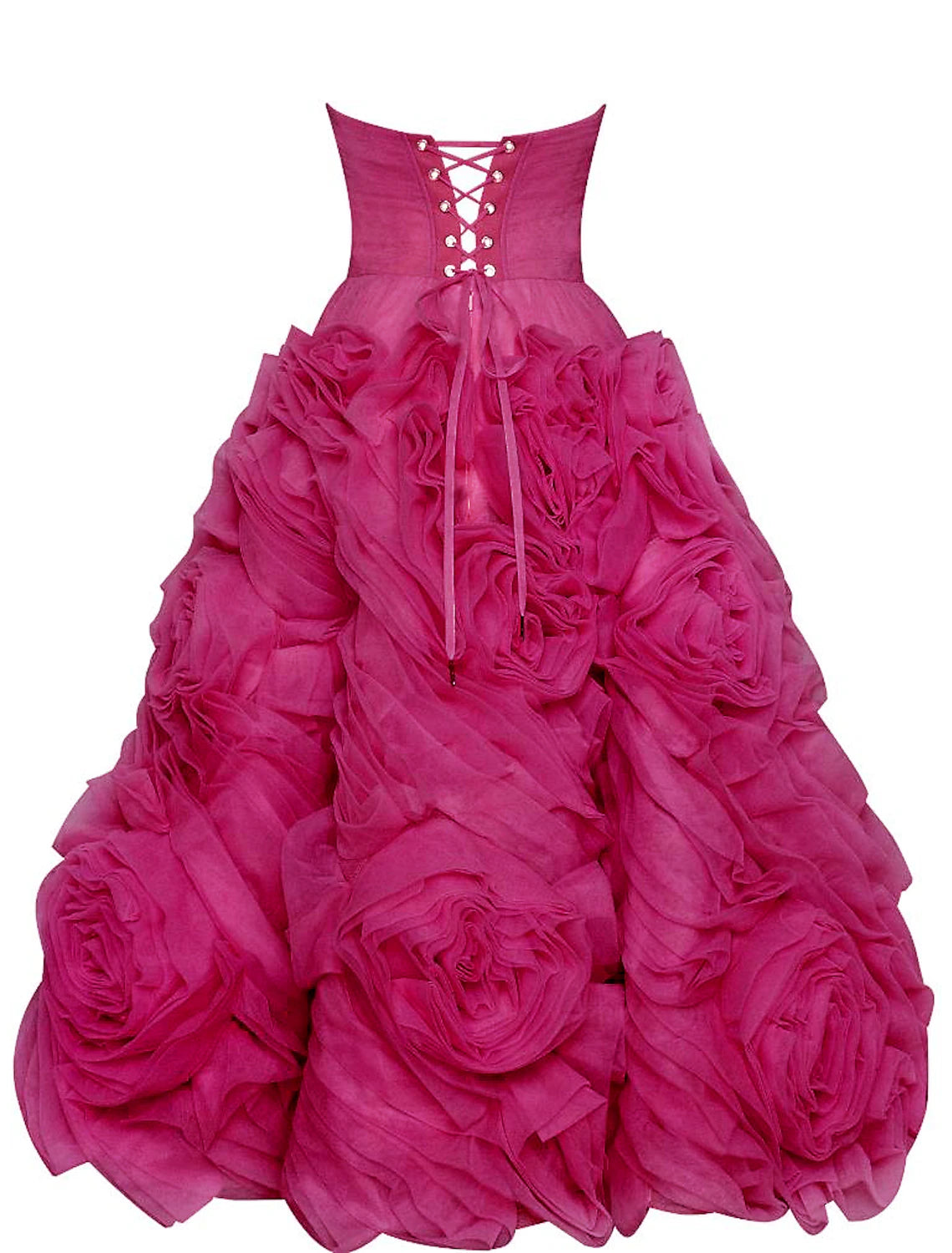 Vestidos de fiesta de corte A, vestido floral, mascarada, largo hasta el tobillo, sin mangas, sin tirantes, de tul, sin espalda con flores