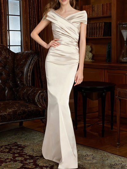 Sheath Off-The-Shoulder Mother Of The Bride Dresses