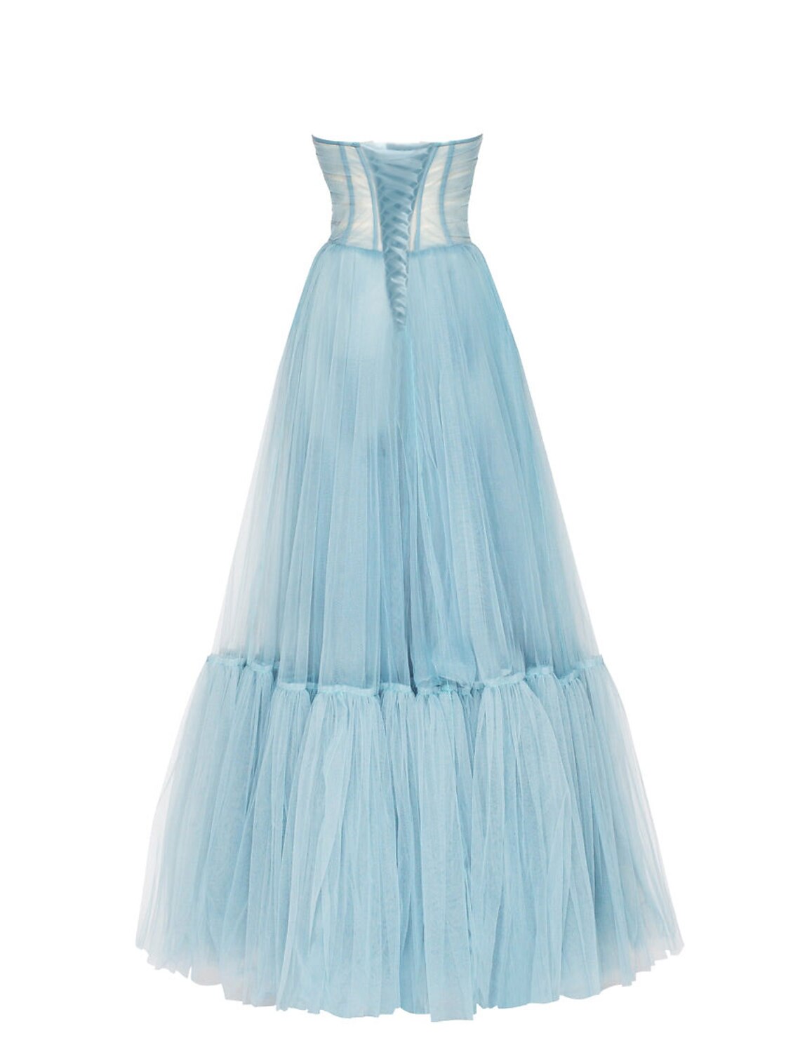 Vestido de fiesta elegante y sexy de corte A para invitada de boda, con hombros descubiertos, manga larga, largo hasta el suelo, de tul con lazo(s) y pliegues.