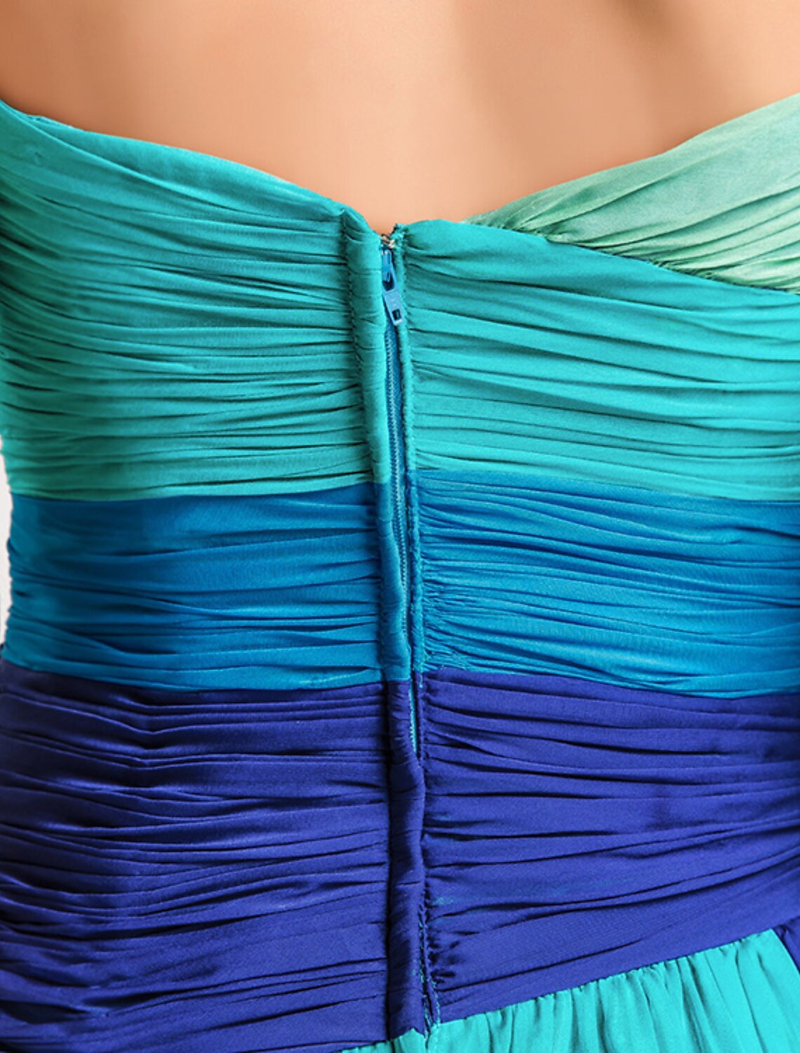 A-Line Color Block Dress Wedding Guest Formal Evening Sweep / Brush Train Sleeveless Sweetheart Chiffon Backless with Pleats Ruched Crystals