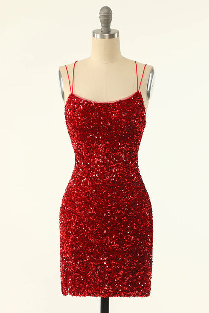 Sequins Tight Short Homecoming Dress