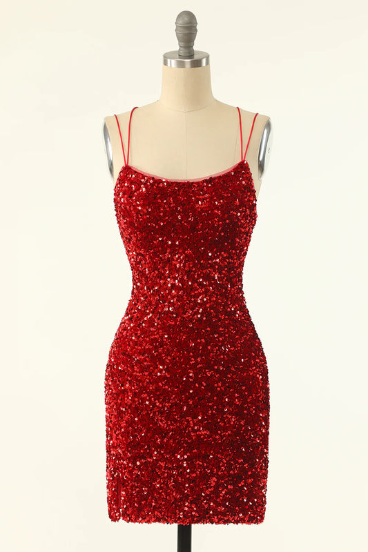 Sequins Tight Short Homecoming Dress