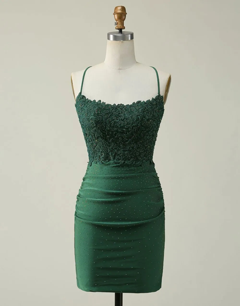 Spaghetti Straps Cross Back Short Homecoming Dresses
