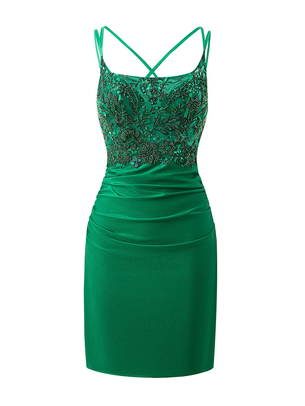 Sheath Short Spaghetti Strap Jersey Homecoming Dress