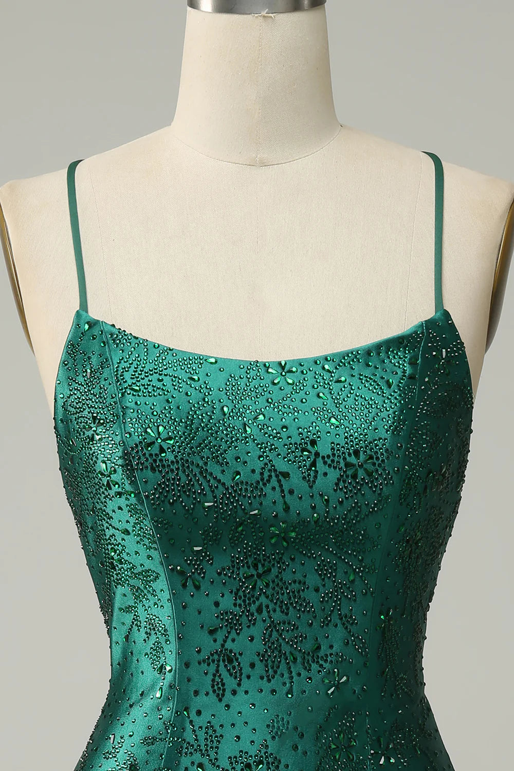 Beaded Bodycon Homecoming Dress With Criss Cross Back