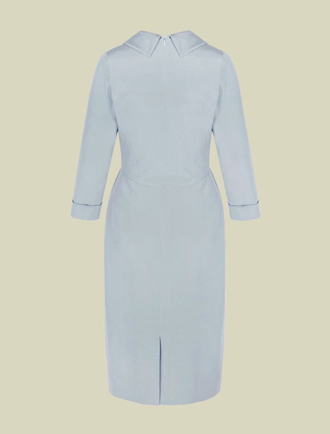 Sheath / Column Mother of the Bride Dress Elegant Jewel Neck Tea Length Italy Satin 3/4 Length Sleeve with Sash / Ribbon Bow(s)