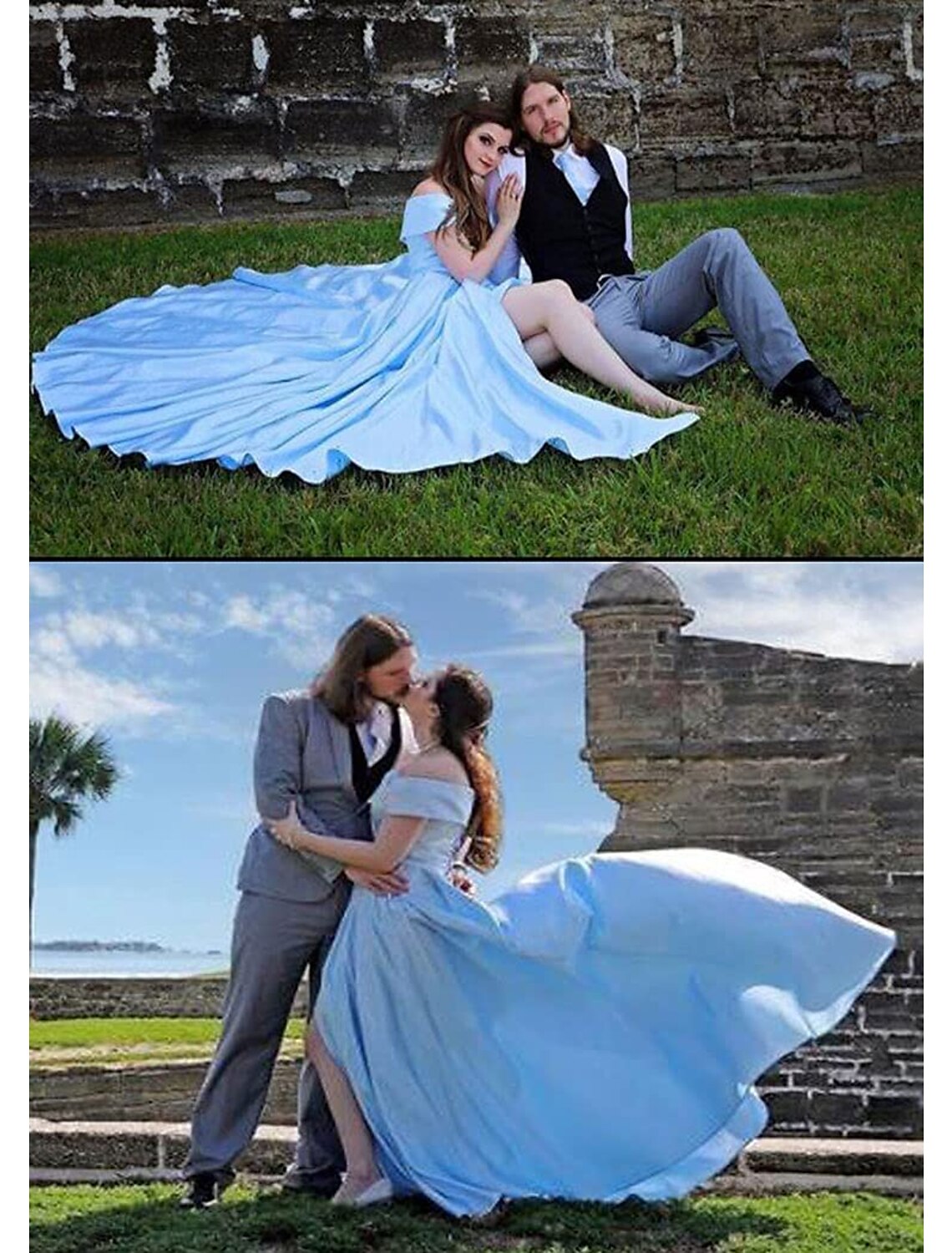 Vestidos de fiesta de satén con hombros descubiertos para mujer, largos, con bolsillos, corte en A, abertura, vestidos formales de noche para fiesta