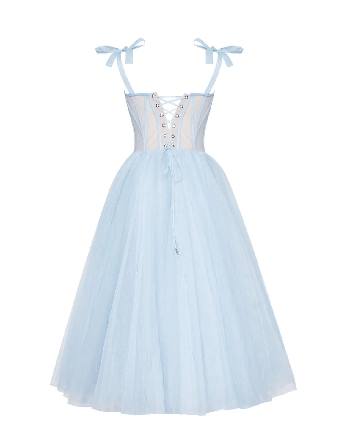 Two Piece A-Line Prom Dresses Elegant Dress Wedding Guest Prom Tea Length Half Sleeve Sweetheart Tulle with Pleats Pure Color