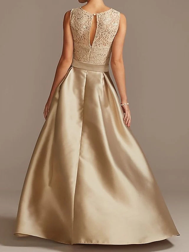A-Line Jewel Neck Sleeveless Mother Of The Bride Dresses