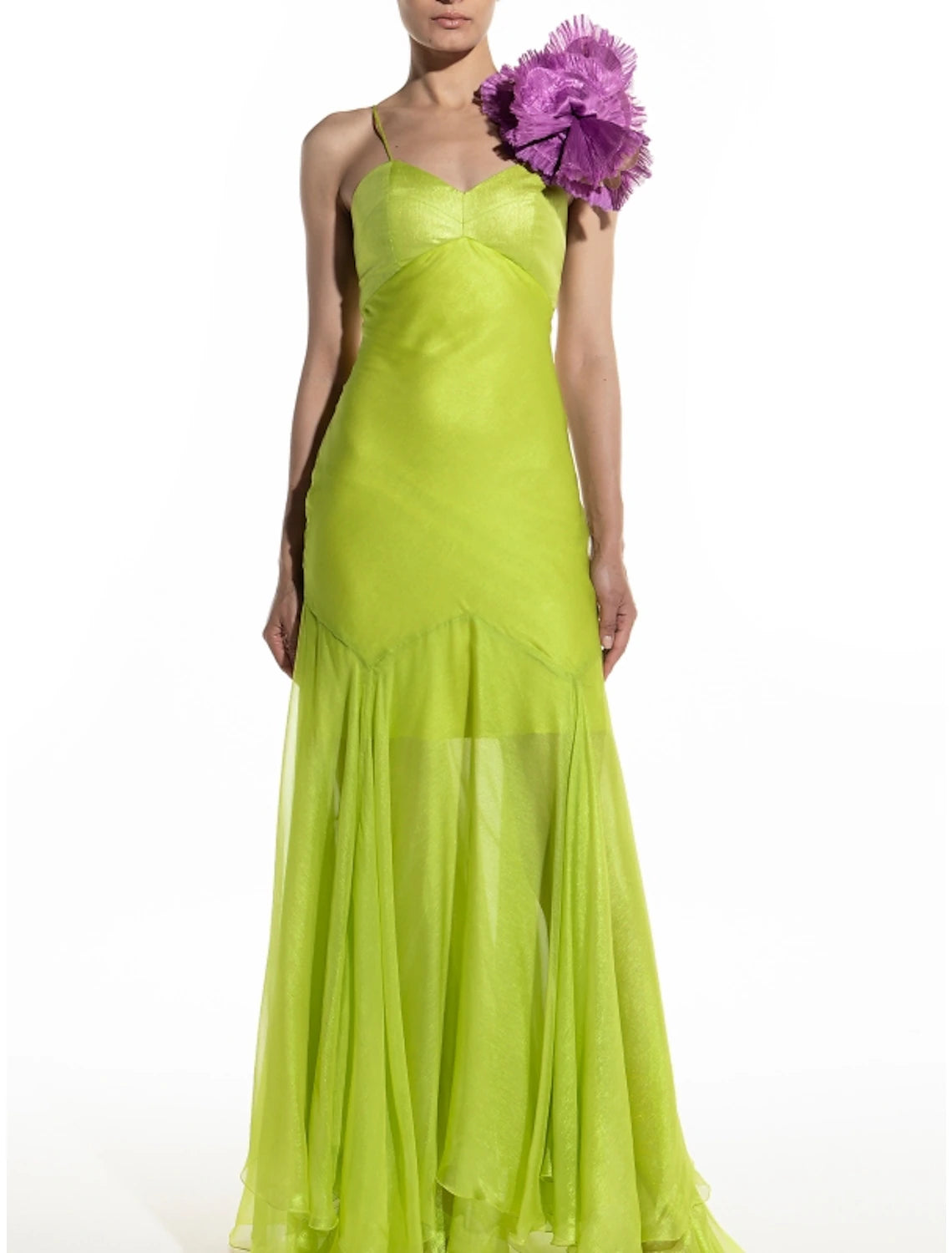 Vestido elegante para invitadas de boda, de corte tubo o columna, largo hasta el suelo, sin mangas, con tirantes finos, para dama de honor, de tul con pliegues y apliques.