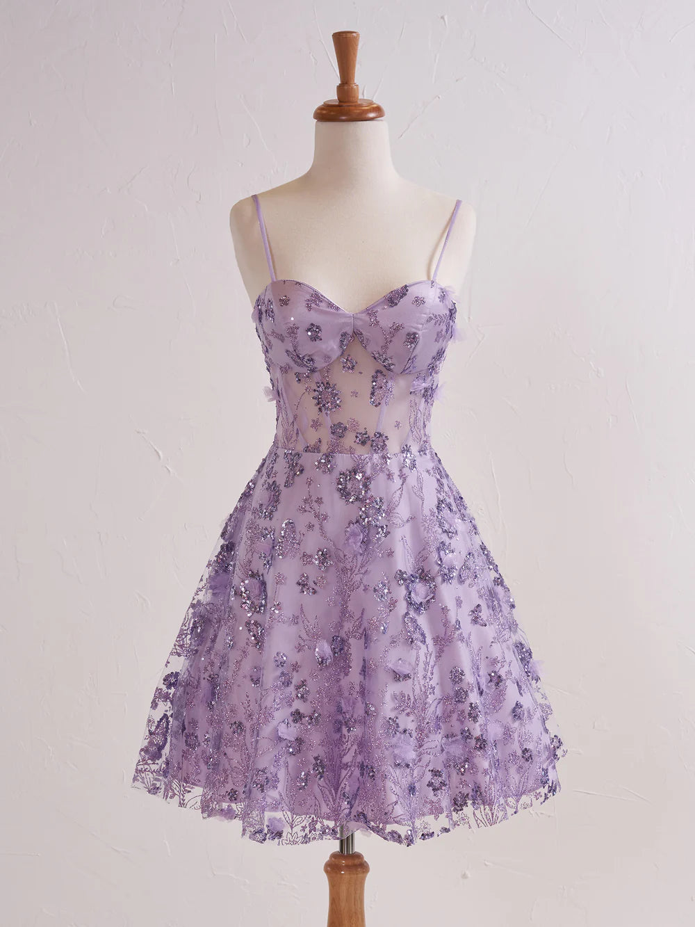 A-line Floral Strapless Sweetheart Short Cocktail Dress Homecoming Dresses