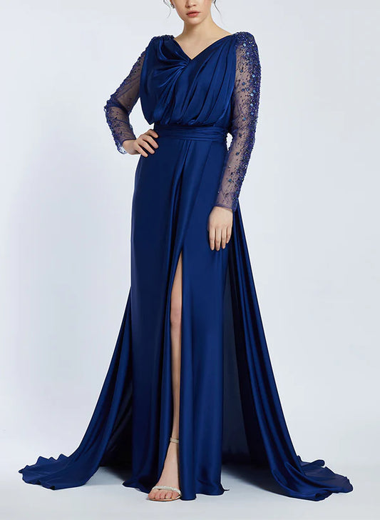 A-Line V Neck Mother Of The Bride Dresses
