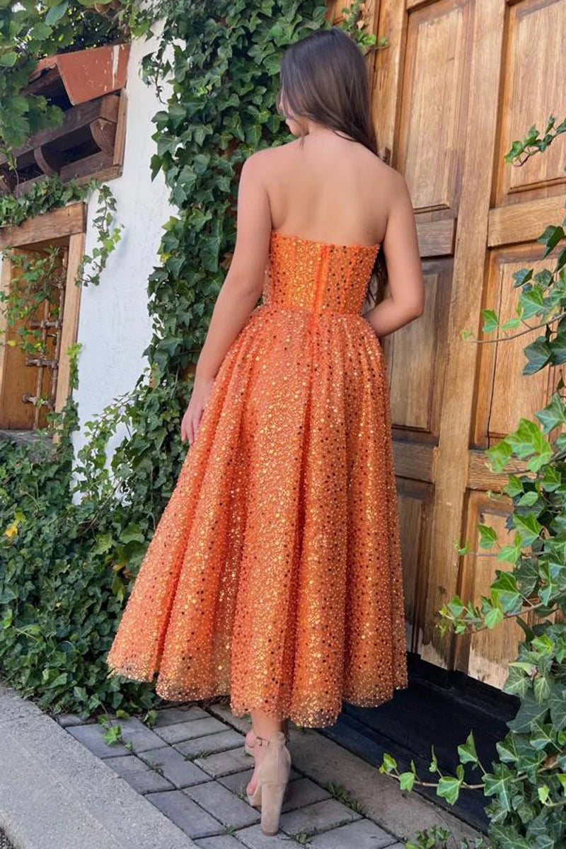 Vestidos de fiesta de corte A, brillantes y con brillo, para cóctel, largo hasta el suelo, sin mangas, escote corazón, encaje con lentejuelas