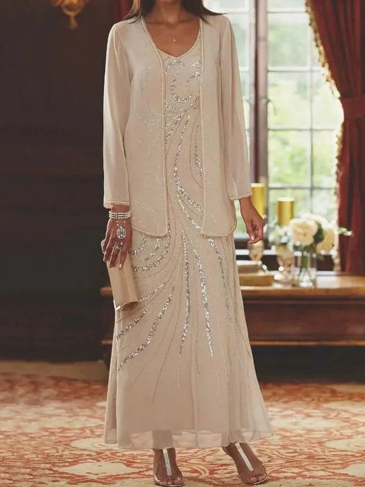 Sheath V-Neck Mother Of The Bride Dresses