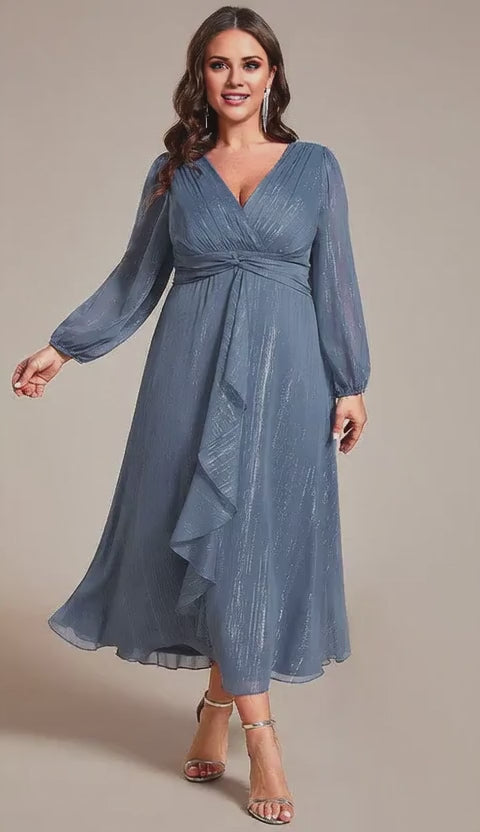 Vestido de fiesta de moda con corte A, hombros descubiertos, sin mangas, con cordones y largo hasta el suelo 