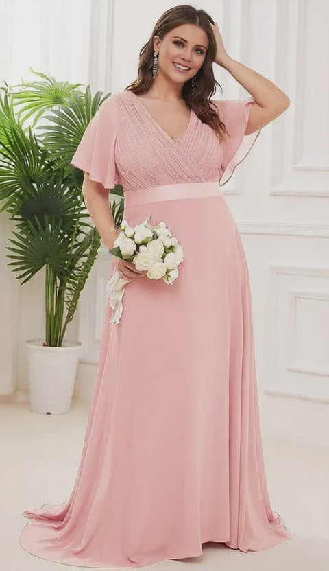 Vestido de fiesta de moda con corte A, hombros descubiertos, sin mangas, con cordones y largo hasta el suelo 