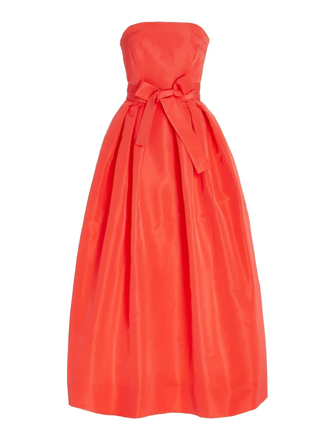 A-Line Cocktail Dresses Minimalist Dress Homecoming Tea Length Sleeveless Strapless Satin with Sash / Ribbon Pure Color