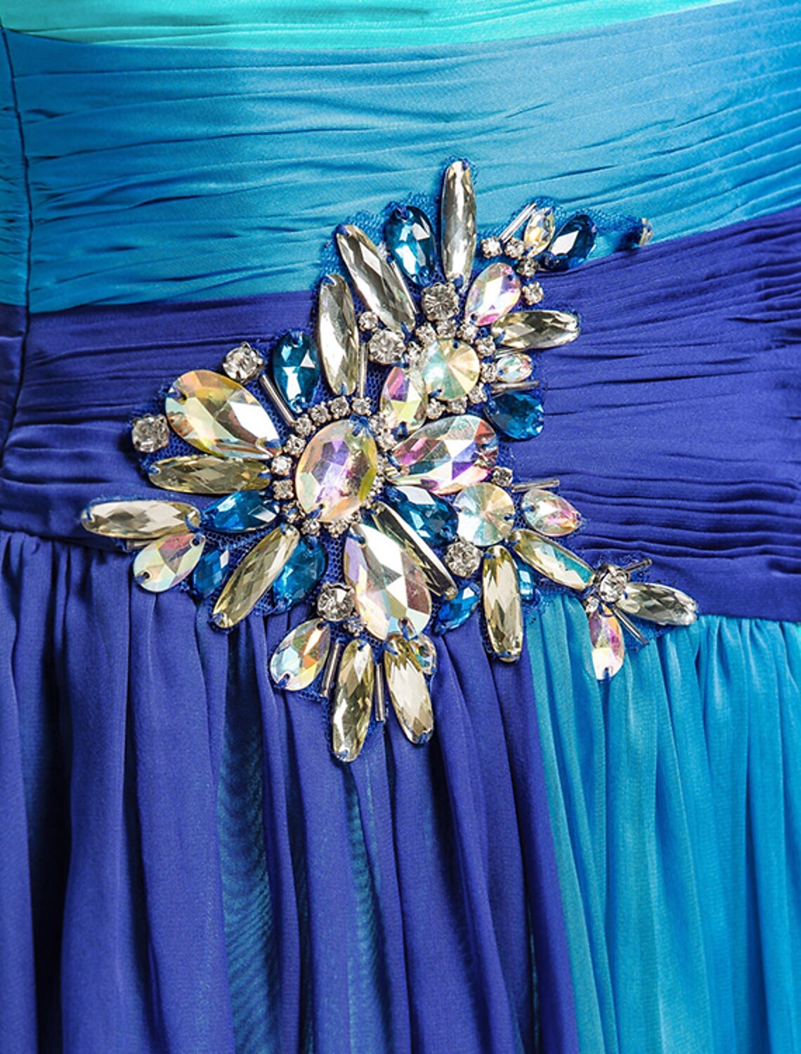 A-Line Color Block Dress Wedding Guest Formal Evening Sweep / Brush Train Sleeveless Sweetheart Chiffon Backless with Pleats Ruched Crystals