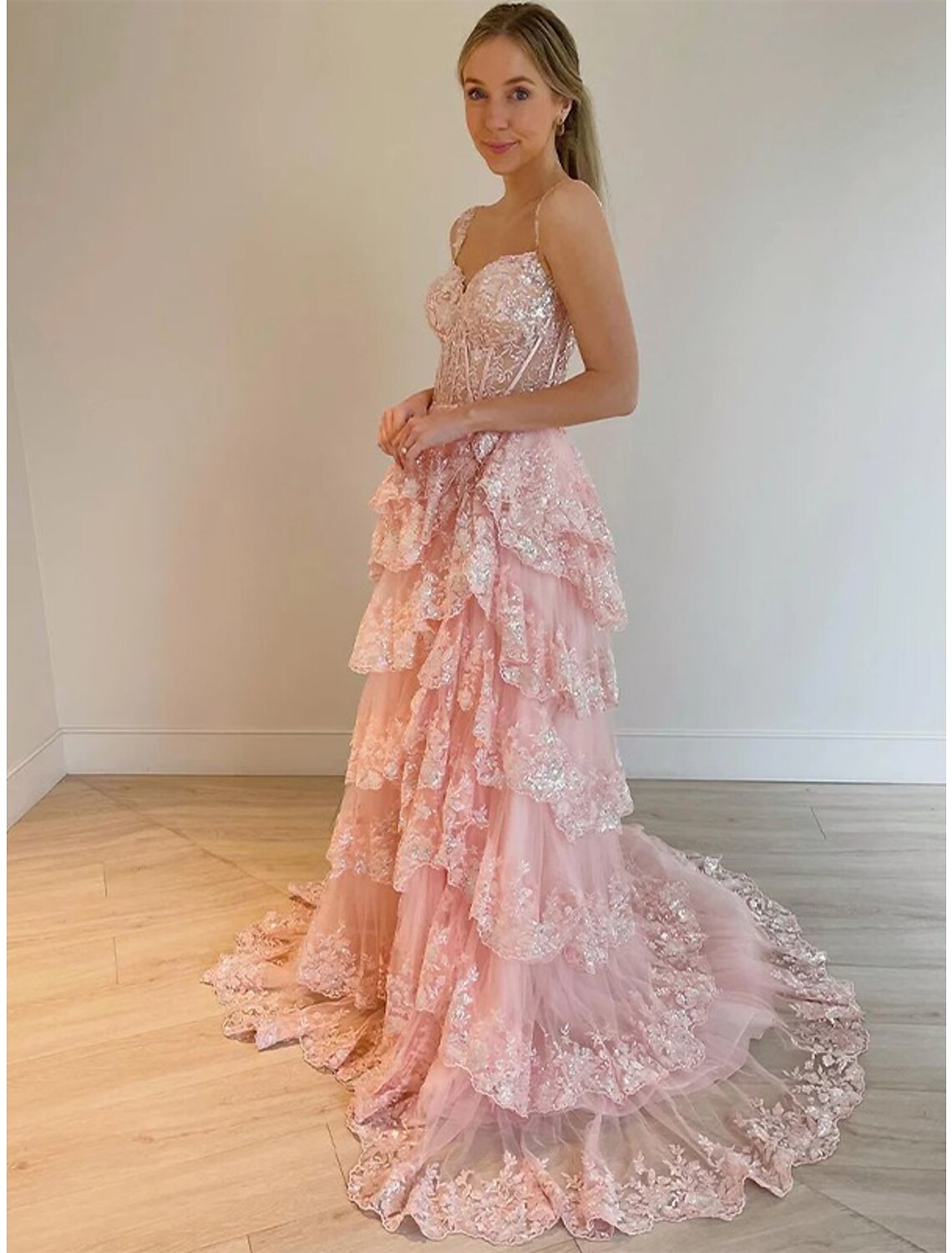 Vestidos de fiesta de sirena/trompeta, corsés, para invitados de boda, fiesta de noche, cola de corte, sin mangas, hombros descubiertos, tul con abertura de lentejuelas