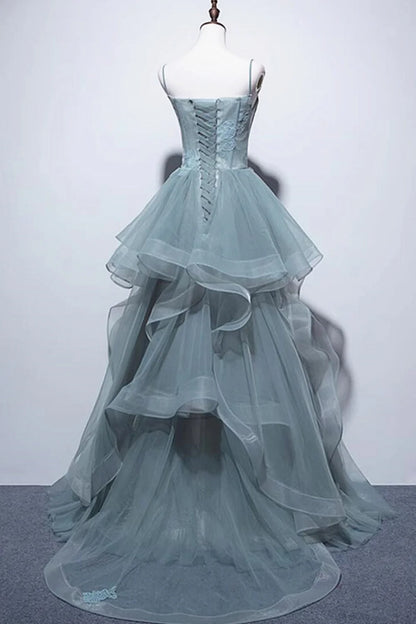 A-line Lace Long Formal Evening Dresses Prom Dresses