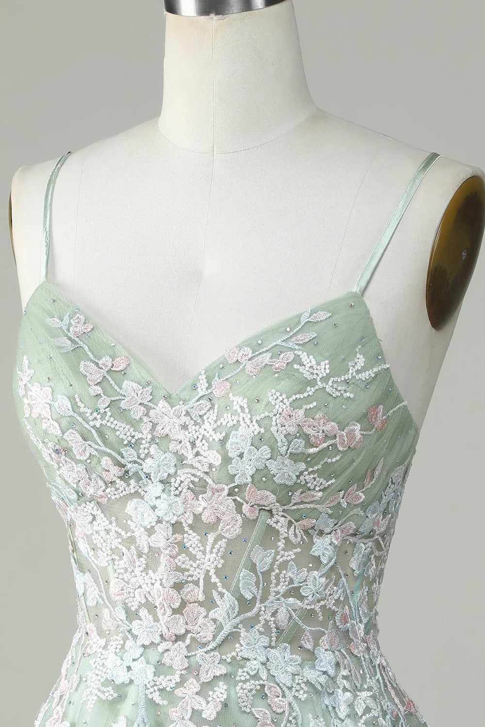 Spaghetti Straps Homecoming Dress With Criss Cross Back