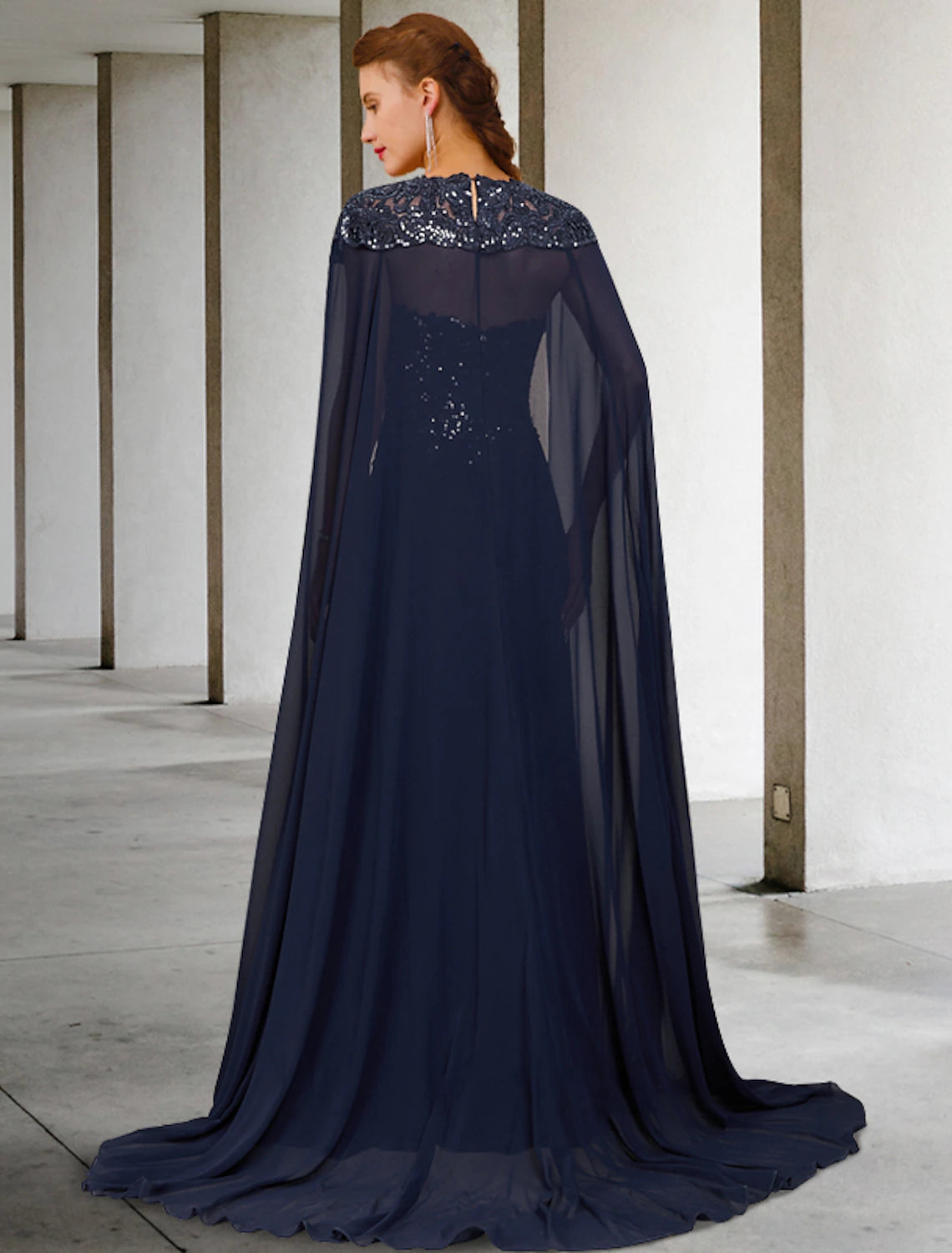 Two Piece A-Line Mother of the Bride Dress Elegant Vintage Strapless Floor Length Chiffon Lace Sequined Sleeveless with Sequin Appliques