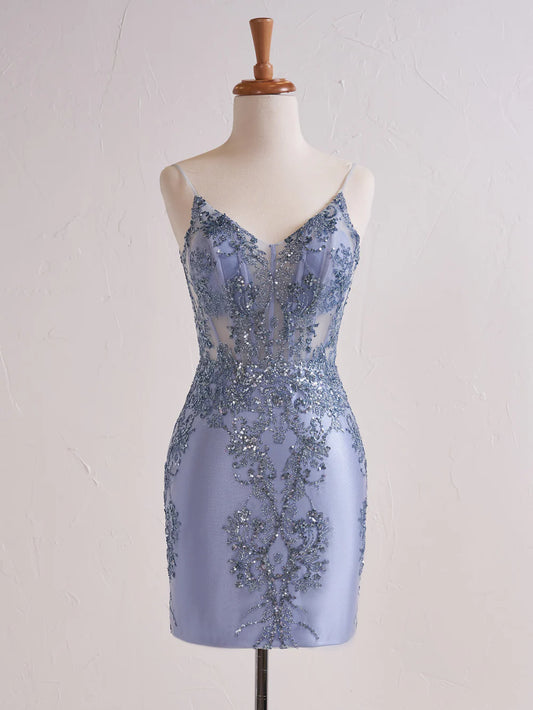 Sheath Corset Sequined Ball Gown Homecoming Dresses