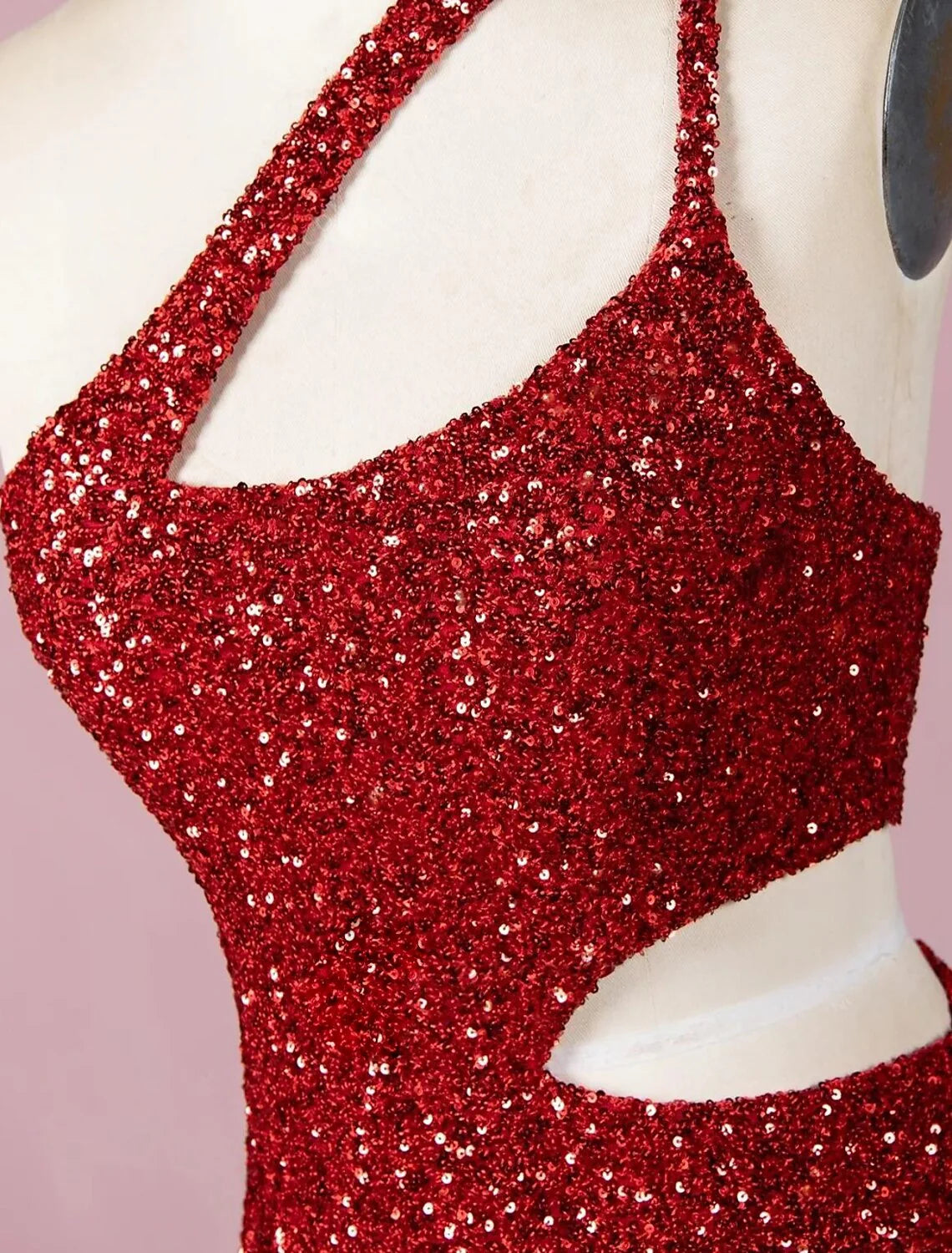 A-Line Evening Gown Elegant Dress Formal Prom Floor Length Sleeveless One Shoulder Sequined with Glitter Sequin