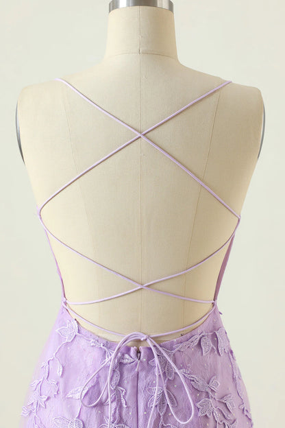 Backless Bodycon Homecoming Dress With Appliques